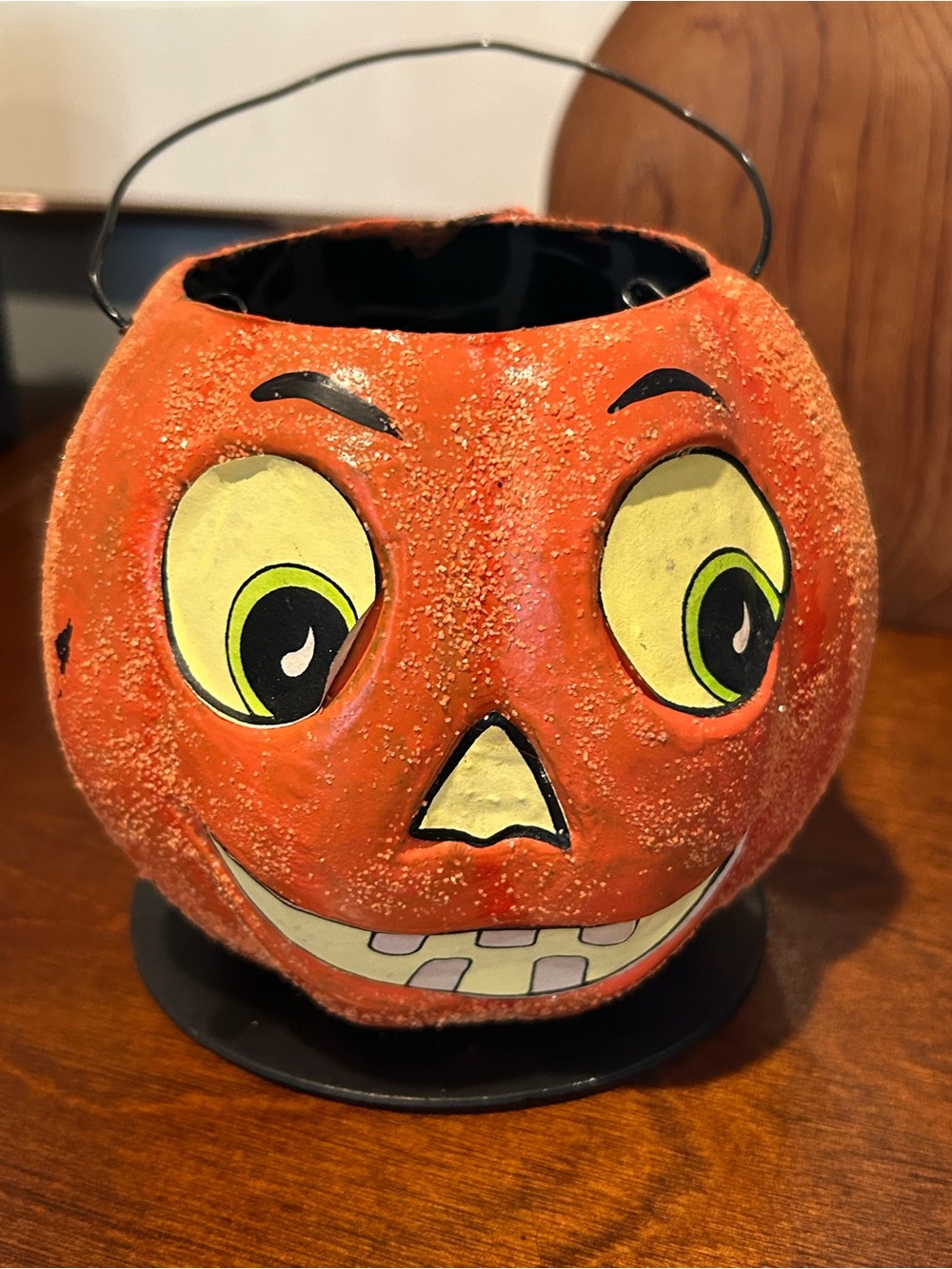 Restoration Hardware Vintage Style Paper Mache Jack-o-Lantern Pumpkin Halloween